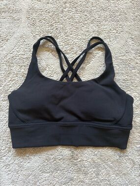 Lululemon black ribbed bra size 10